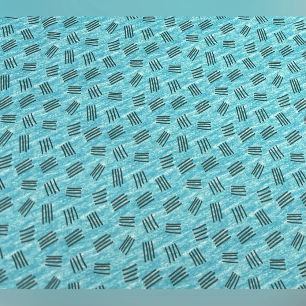 FootJoy FJ Golf Performance Short Sleeve Teal Sketched Print Lisle Polo XXL 2XL - Picture 2 of 8